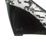 Coach  "Dassi" Black Wedge Slip On with Overall Embellished Silver/Black Pumps Photo 2