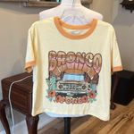 Bronco Ford Cropped T Shirt Yellow Size XL Photo 1