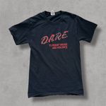 Fruit of the Loom DARE To Resist Drugs and Violence Black & Red Camo T-shirt Photo 0