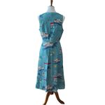 BODEN Dress 12 100% Cotton Resort Boho Beach RARE Riviera Mediterranean Seaside Blue Photo 6