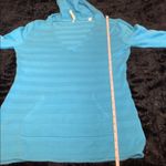 Roxy Women's Blue Striped Long Sleeve Hooded Striped Sweater Top Size Medium Photo 4