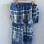 Japna NWT  Strapless Ruffle Statement Leg Jumpsuit Tie Dye Hippy Festival Medium Photo 1