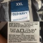 Old Navy Womens Shirt Blouse Blue White Stripe
Short Sleeve Crochet Hem Size XXL Black Photo 8