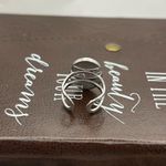 Handmade Vintage 1970s Green Floral Cabochon Ring Boho Photo 5