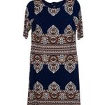 International concepts Black Boho Print Knee-length Shirt Dress Photo 0