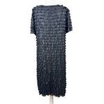 Notations Black Ruffle Sparkle L Dress Short Sleeve Shimmer Party Cocktail Photo 6