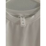 Halara Tank Womens Medium White Cropped Ribbed Yoga Crewneck Active Sporty Gym Photo 4