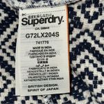 Superdry Women’s Size M White Blue Aztec Zig Zag Print Snap Front Mini Skirt Photo 4