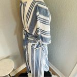 June & Hudson Tie Sleeve Striped Midi Dress, Blue/White, Size XL, NWOT Blue Photo 9