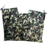 IT'S Camo Cargo Pants 14W Wide Leg Tie Ankle Pockets Green Black Brown Photo 1