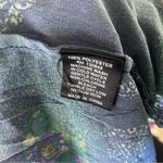 Timo Weiland Dress Blue Pleated Lilypad Print Drop Waist Mini Dress Size 4 Photo 5