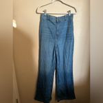 Free People  Mindy Flare Leg High Rise Raw Hem Jeans sz 29 Indigo‎ Blue Photo 3