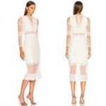 Alexis  Elize‎ White Lace Midi Dress Long Sleeve Size Medium Bridal Photo 1