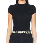 Enza Costa Cashmere Cap Sleeve Crewneck Top Black XS NWT Photo 0