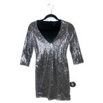EXPRESS SZ 2 silver sequin dress Photo 1