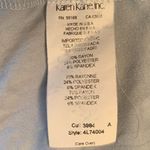 Karen Kane Lifestyle pastel mint green floral cut velvet long sleeve fitted top Photo 3