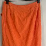Anthropologie  Maeve Slim Ruffle Orange Wrap Skirt Photo 9