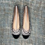 French Sole FS/NY Irina Leather Ballet Flat in Black Acadia Gray Size 10 Photo 5