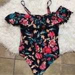 Women Off Shoulder Swimsuits High Waist Bathing Suits Ruffle L Pink Size L Photo 2