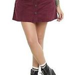Hot Topic Corduroy Button Down Skirt Photo 0
