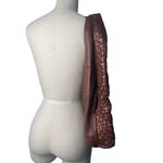 Kompanero Woven Leather Shoulder Bag Brown Cognac Large Boho Artisan Hobo Tote Photo 3