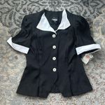 Whirlaway Frocks Vintage Two Piece Skirt Set Black & White 16P Photo 1