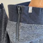 Talbots Sz M Blue Turtle Neck Fleece Sweatshirt Pullover Top Size Zip Stretch Photo 2