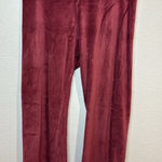 Victoria's Secret  ‎ Y2K Pink Velour Pants Fold Over Bootcut In Burgundy Size M Photo 0