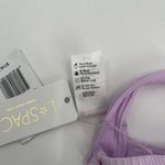 l*space L* Camellia Bikini Top Size Small Peony Lavender Lilac Purple Textured Swim Photo 5