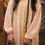 Entro Cream Swiss Dot Dress Photo 2