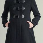 Kimi and Kai Black Maternity Pea Coat with Toggle Closures Photo 0