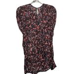 IRO  Lou Top in Black Floral Red Long Sleeve Sheer Puff Sleeve Size 6‎ Medium M Photo 9