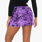 Amazon Low-rise Purple Sequin Skirt Photo 4