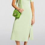 Maje NWT Ruche Vert Tie-Back MIDI Dress in Light Green Size 40/L Photo 0