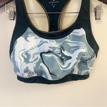 Athleta Teal Green Marbled Triple Dare Sports Bra Size Medium Racerback Photo 2