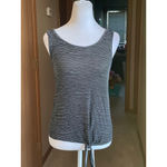 SO Women's  Black White Striped Tie-Side Tank Top S Photo 1