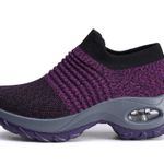 Sneakers Snow Man purple and black comfy tennis size 8.5 running, walking. women Photo 0