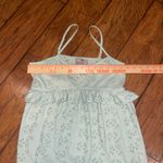 Green Sleeveless Spaghetti Strap Tank flowy babydoll tank top Size 4 Photo 4