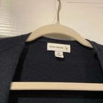 Susan Graver  Navy Blue Open Front Knit Cardigan Short Kimono Sleeve Size M Photo 1