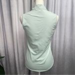 Adidas  Womens Activewear Tank Tee 3/4 Zip Sleeveless Logo-Mint Green Size Small Photo 2