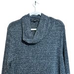 Flax Sweater Womens Petite Small Gray Print Cowl Neck Tunic Pullover Sweatshirt Photo 1
