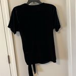 Ann Taylor  black velvet wrap short sleeve top in size Medium (NEVER WORN) Photo 4