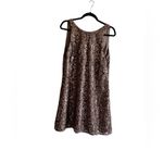 Badgley Mischka NWT BELLE  Rose Gold Sequin Crochet Pink Shift Dress Size 4 Photo 2