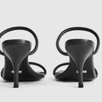 Reiss NEW Magda Leather Strappy Heeled Sandals Black 7.5 Photo 3