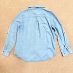 Style & Co  Lyocell Chambray Button-Down Blouse Roll Sleeves Small Photo 5