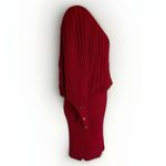 Cache  Women's Sweater Dress Size M Red Bodycon Ribbed  Sheath Boat‎ Neck Photo 2