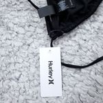 Hurley Ribbed Black 2 Piece Swimsuit Bikini Set Size XL Rib Triangle New Photo 2