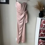NEW‎ V. Chapman Dress June Rose Pink Satin Strapless Corset Maxi Gown Size 12 Photo 2