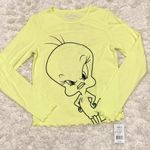 Kohls Looney Tunes Tweety Yellow Long Sleeve Shirt Small Photo 2