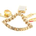 Betsey Johnson  Pop Pop 70’s Brights Collection Gold Charm Bracelet Watch Photo 4